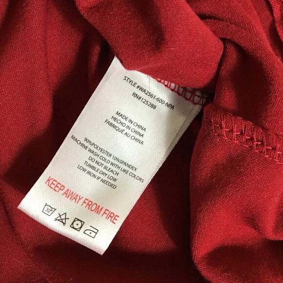 Rae Dunn Women Christmas Shirt Sz. Med. Red Holiday Cheer  long sleeve Top - Picture 5 of 8